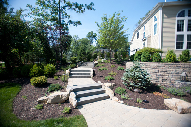 Finished Stone Step Construction Photo